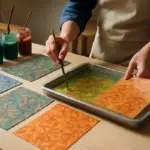 Come si realizza la carta marmorizzata artigianale? La sequenza di passaggi che assicura effetti originali