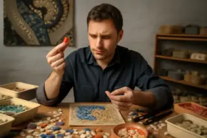 In che modo si scelgono i materiali nell’arte del mosaicista? L’errore che molti principianti commettono